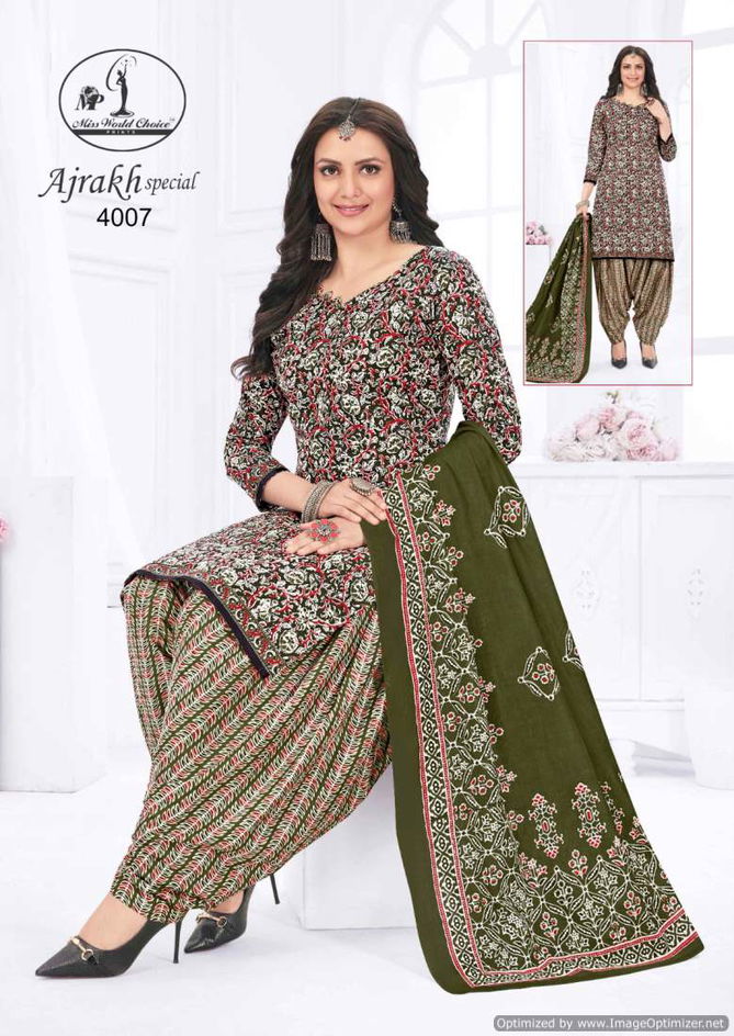 Ajrakh Vol 4 By Miss World Daily Wear Printed Cotton Dress Material Suppliers In India
